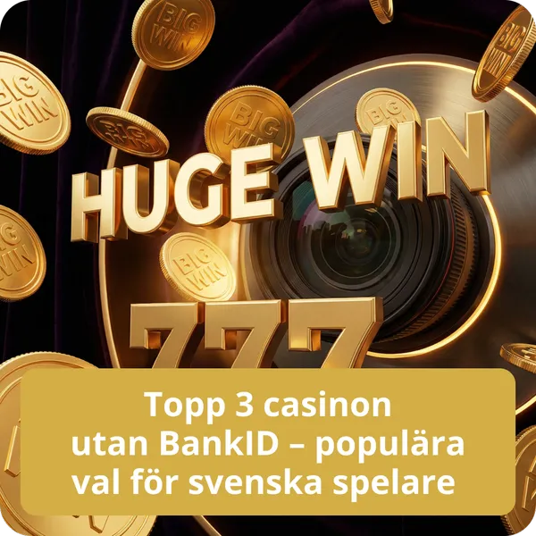 Topp 3 casinon utan BankID – populära val för svenska spelare
